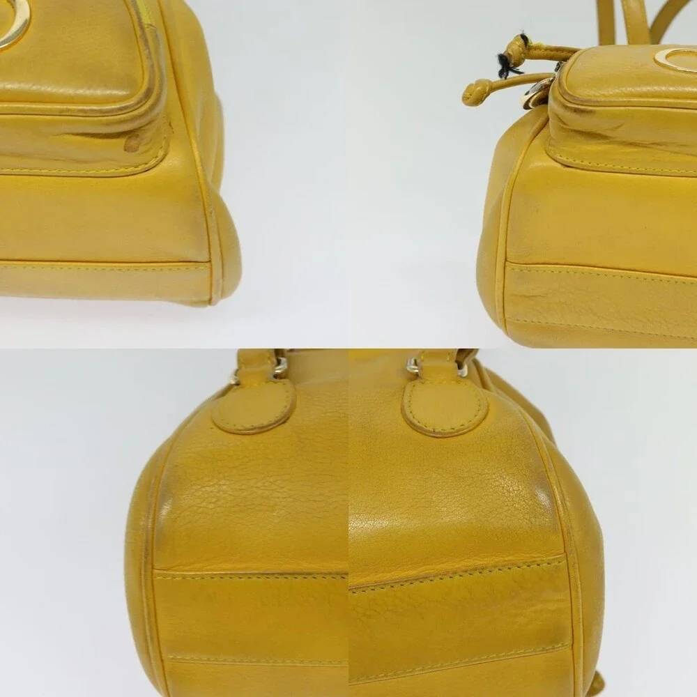 Dior Leather Backpack Gold